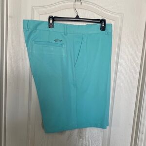 Greg Norman Collection Blue Flat Front Shorts